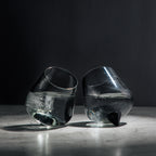 Car-O-Bar Bar Set with Glasses Gift Set | 12 Pieces Black Bartender Kit with 2 Cocktail Glasses