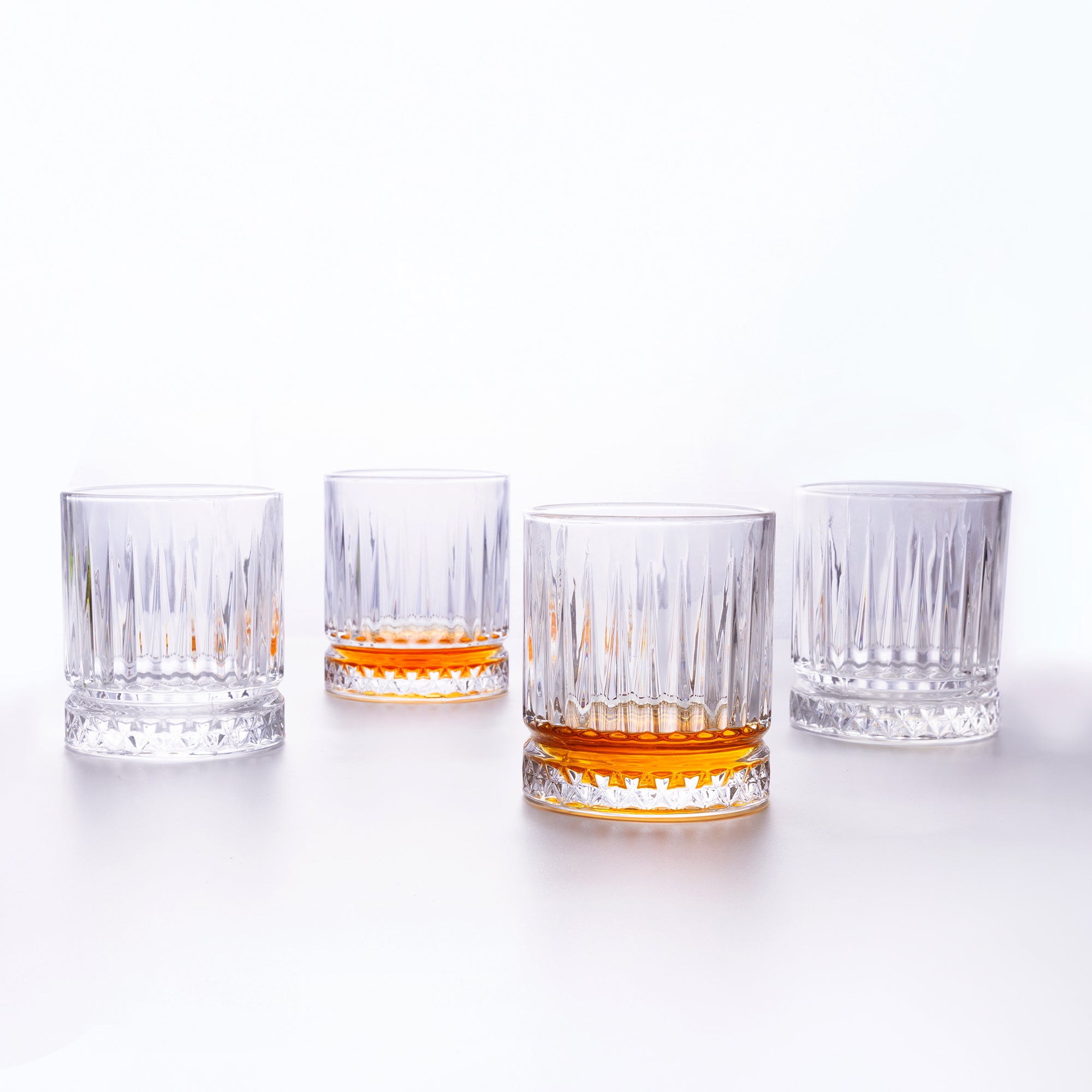 CAR-O-BAR Gift Set | Premium Wooden Serving Bowl with Set of 4 Whiskey Glasses