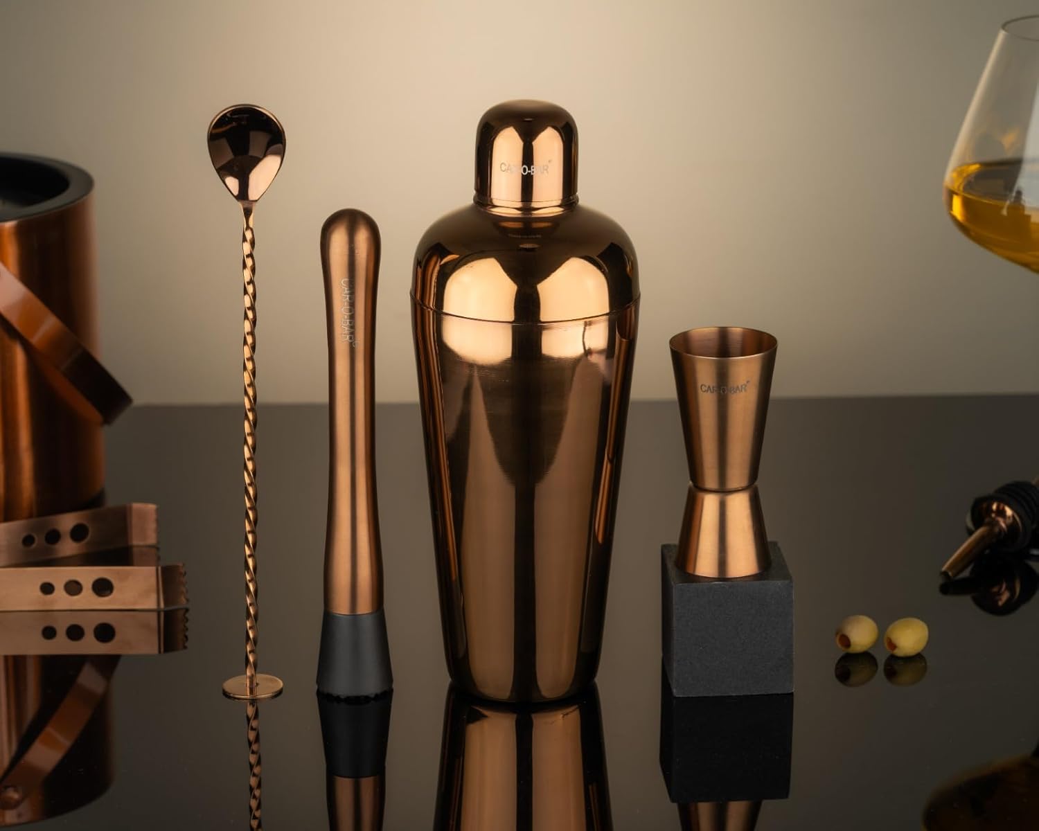 Car-O-Bar Bar Set with Bar Trunk | Bar Setup for Home