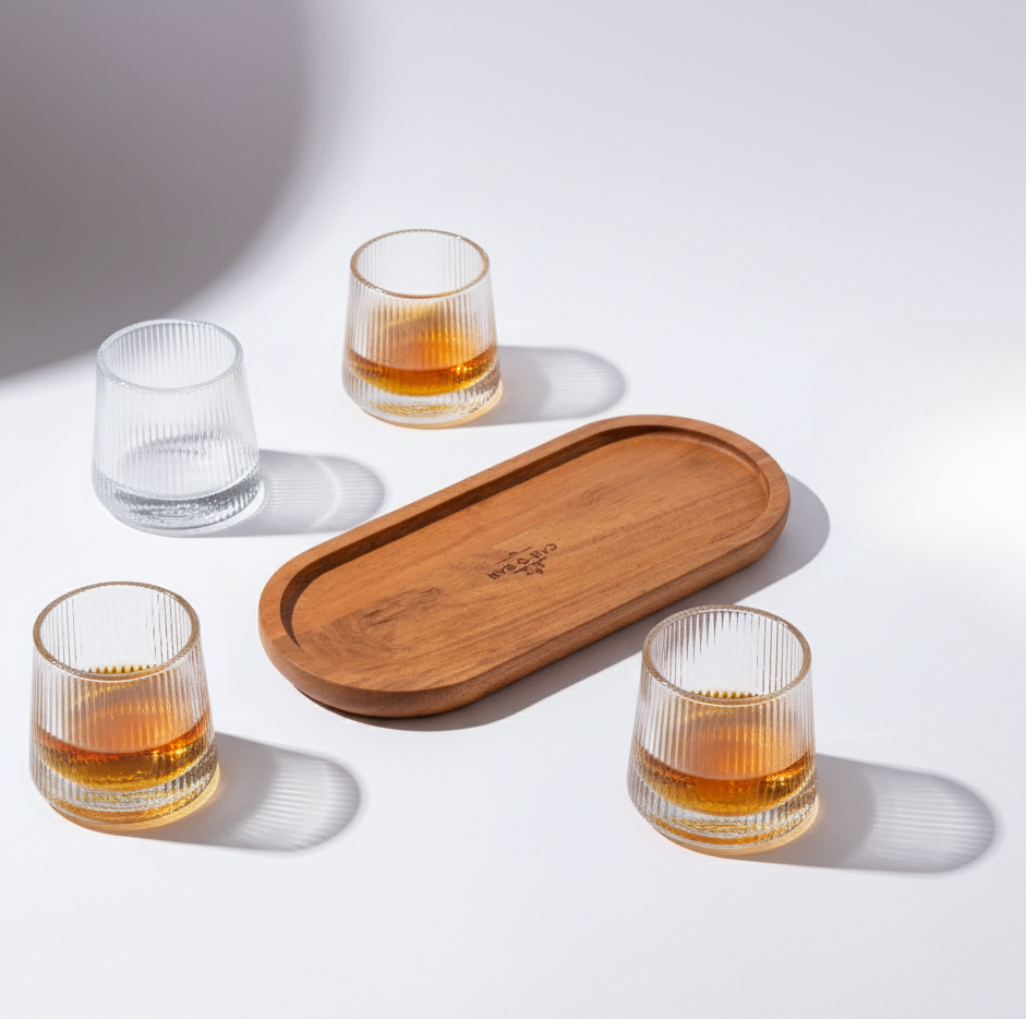 CHAKHNOLOGY Diwali Gift Set with Wooden Serving Tray | Car-O-Bar