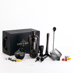 Car-O-Bar Bar set with Glasses and Leatherette Gift set