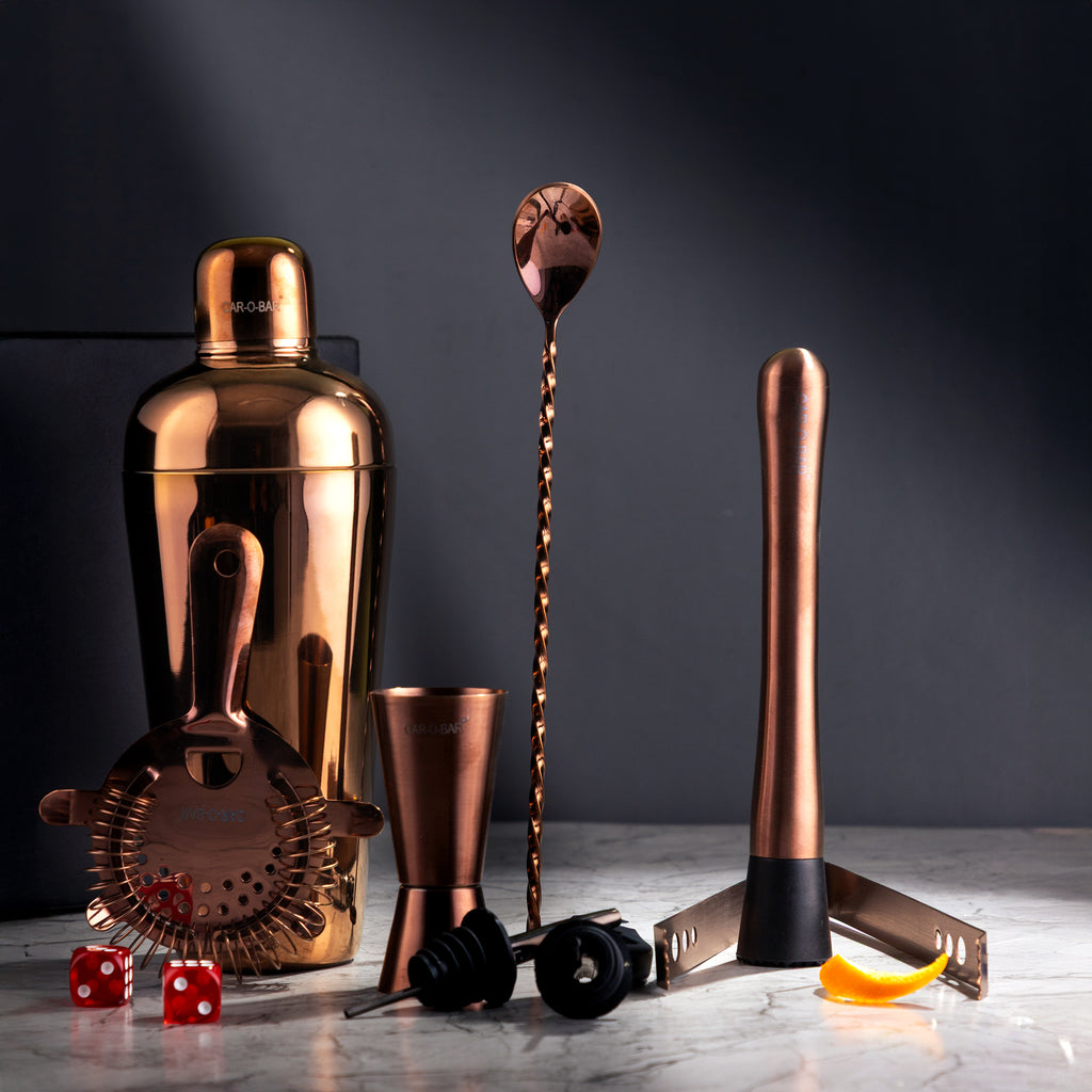 Car-O-Bar Bar set with Glasses and Leatherette Gift set