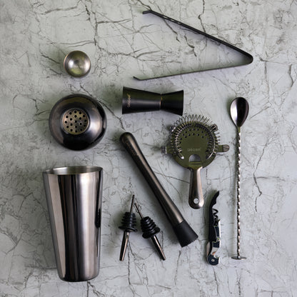 Car-O-Bar Bar set with Glasses and Leatherette Gift set