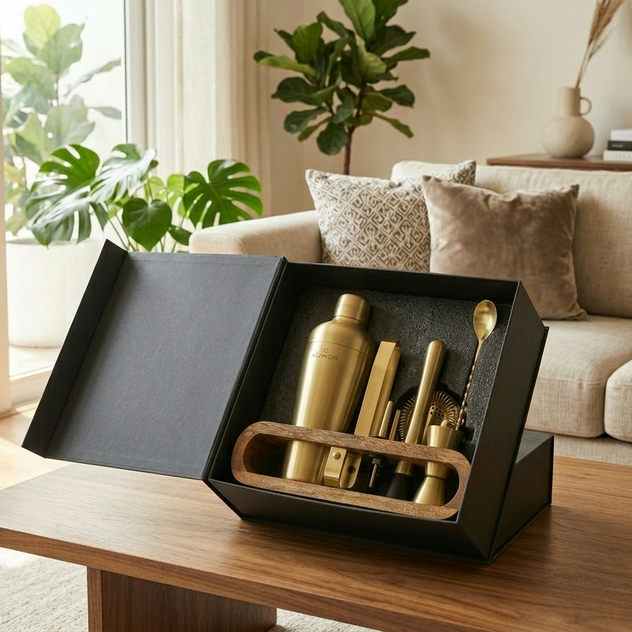 Car-O-Bar Premium Gold Barset with Stand