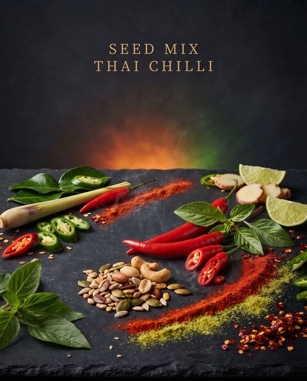 CHAKHNOLOGY Roasted Seed Mix Thai Chilli | Gourmet Cocktail Nuts & Bar Snacks 200gm