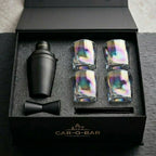 Car-O-Bar Black Bar Set with Glasses Gift Set