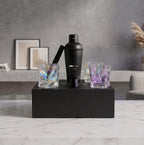 Car-O-Bar Black Bar Set with Glasses Gift Set