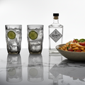 CAR-O-BAR Tipsy High Ball Glass | Blackish Grey Color | Set of 4 |  400 ml