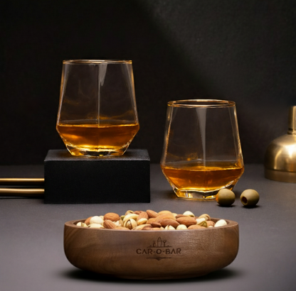 CAR-O-BAR Premium Wooden Serving Bowl | Mahogany Finish