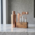 Car-O-Bar Copper Gold & White Bar Set | 6 Piece Bartender Kit