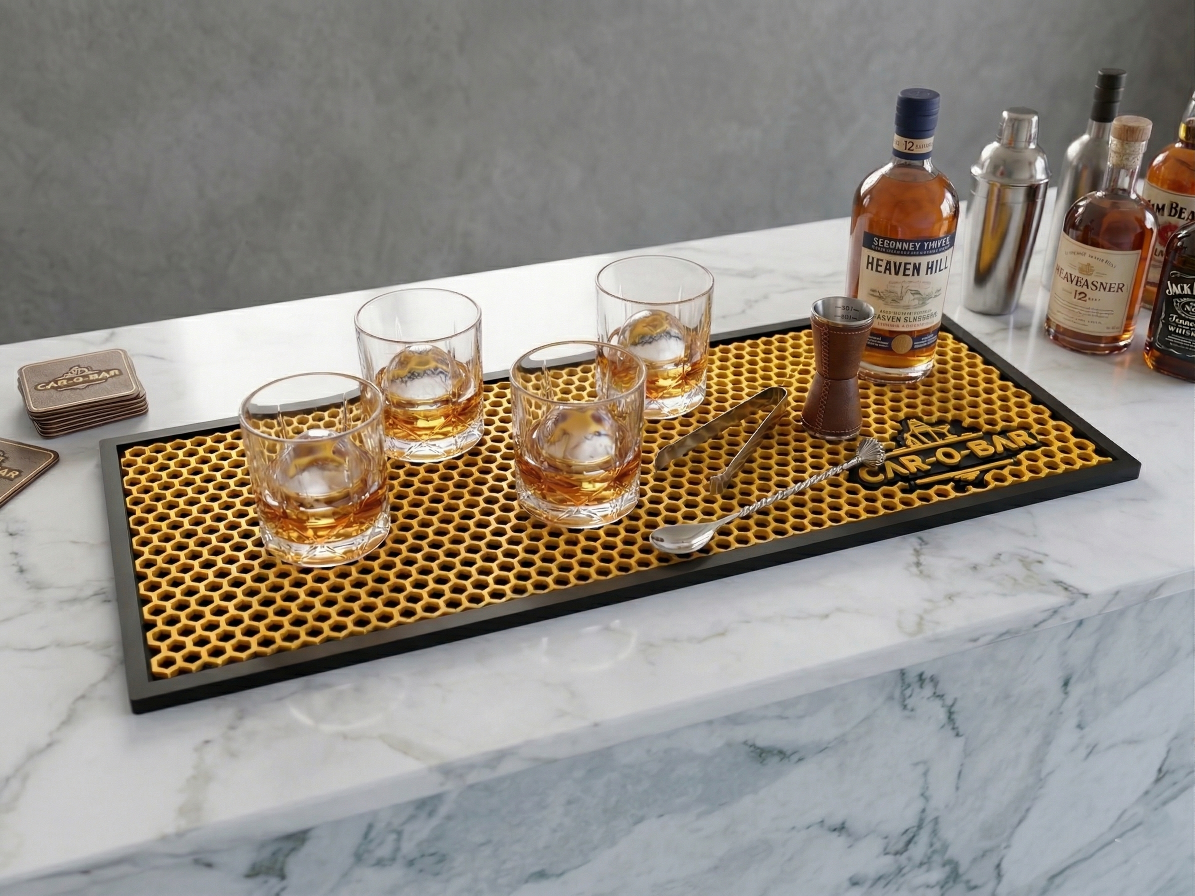 CAR-O-BAR Premium Black Bar Mat for Home