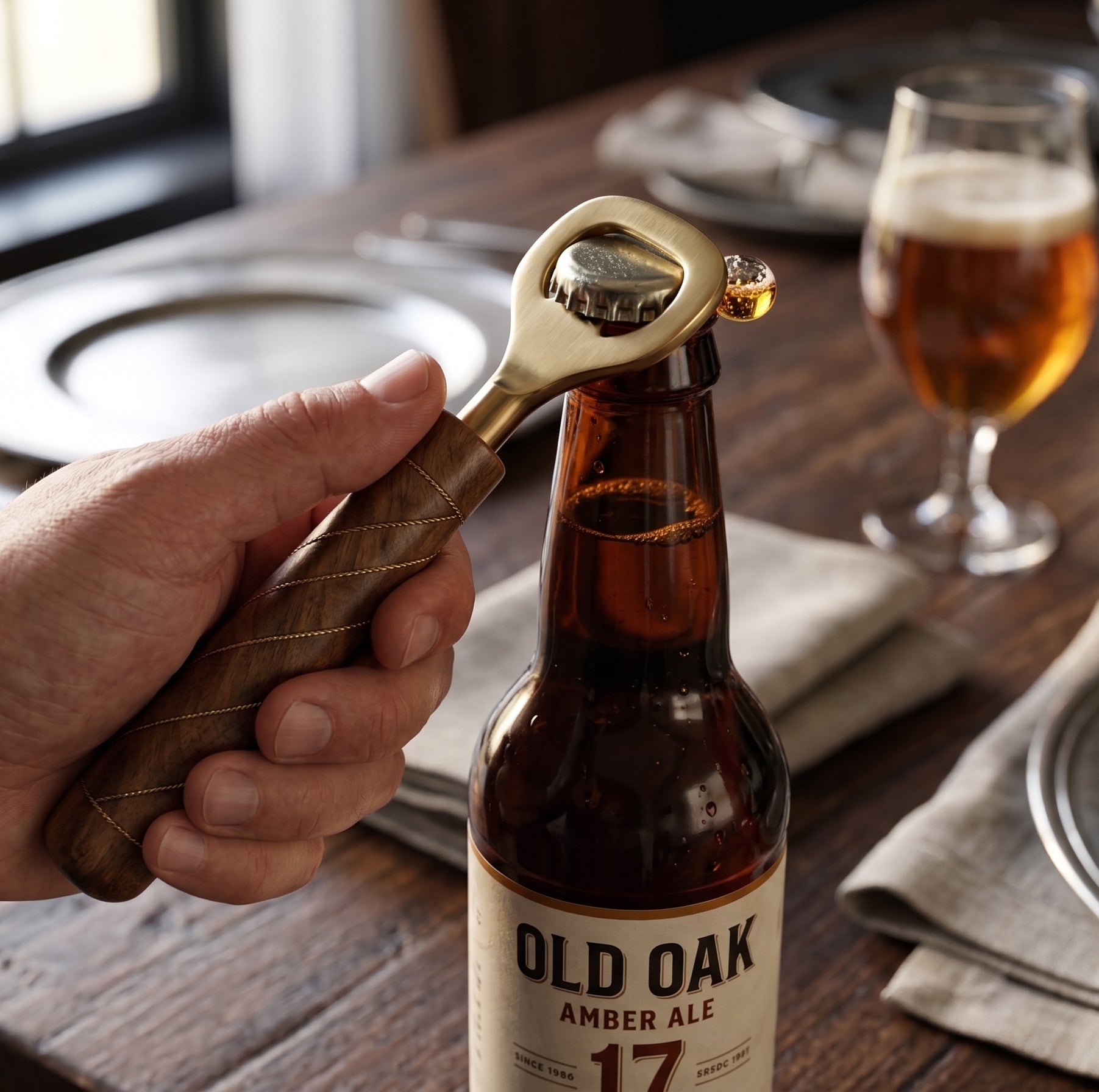 Car-O-Bar Premium Wood & Brass Bar Accessories