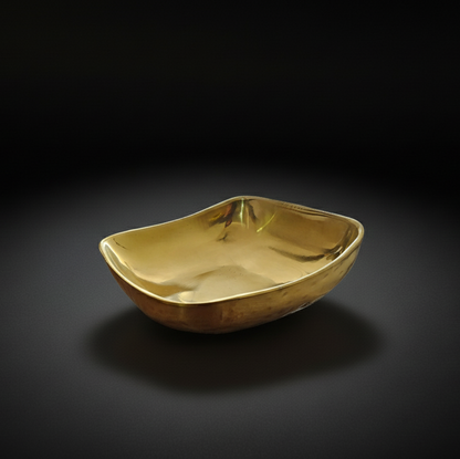 CAR-O-BAR Premium Steel Serving Bowl | Hammered Gold Finish | Double Walled