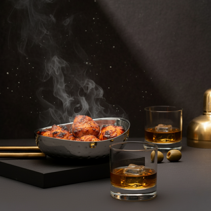 CAR-O-BAR Premium Steel Serving Bowl | Hammered Finish | Double Walled