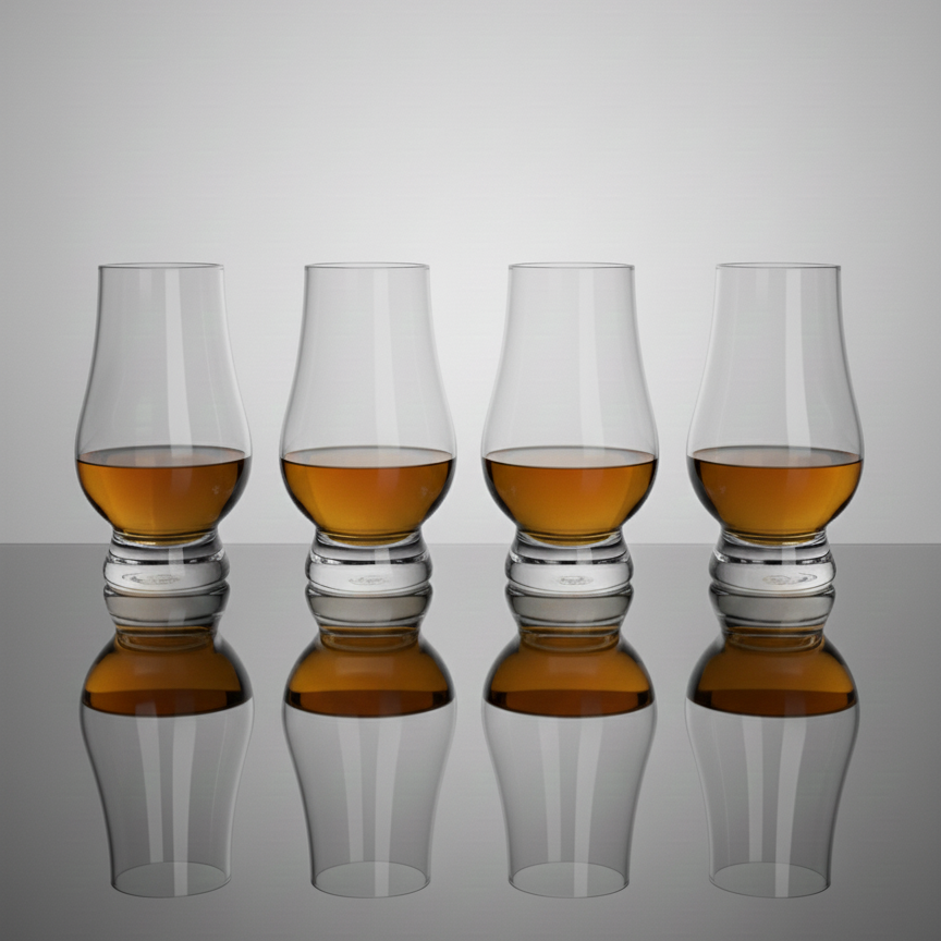CAR-O-BAR Tipsy Whiskey Glass for Scotch | 150ml | Set of 4