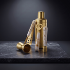 Car-O-Bar Gold & White Bar Set | 5 Piece Bartender Kit Gift Set