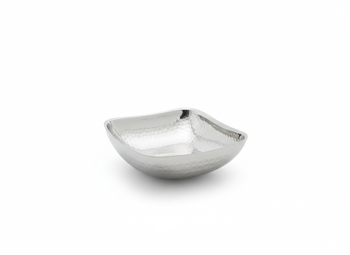 CAR-O-BAR Premium Steel Serving Bowl | Hammered Finish | Double Walled