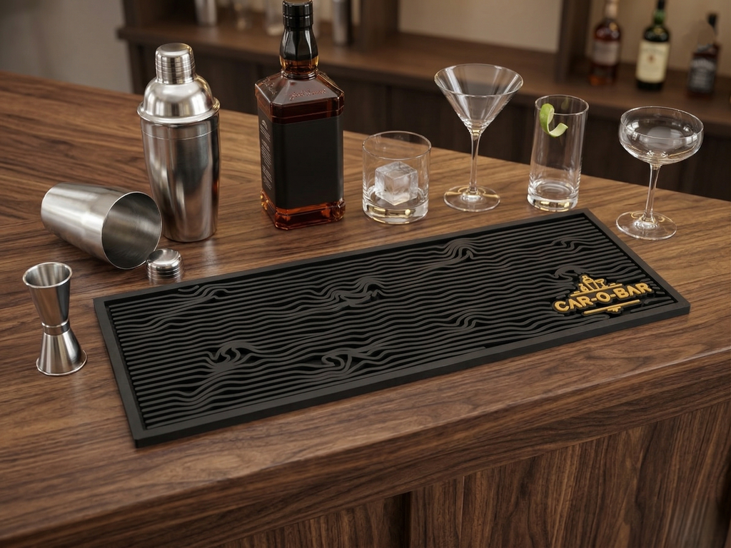 CAR-O-BAR Premium Black Bar Mat for Home
