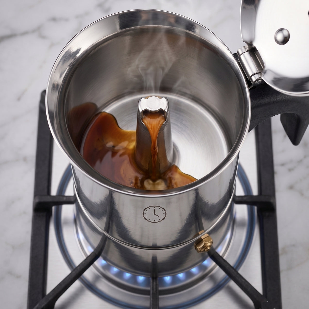 CAR-O-BAR Stainless Steel Moka Pot Coffee Maker For Home
