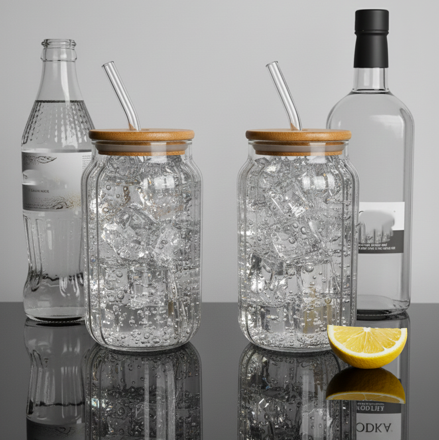 Car-O-Bar Black Bar Set with Glasses Gift Set