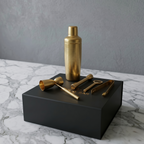 Car-O-Bar Gold Bar Set | 5 Piece Bartender Kit Gift Set