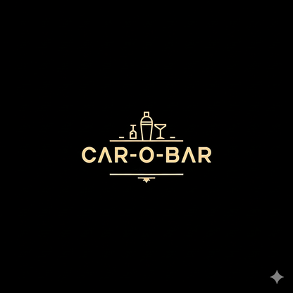 CAR-O-BAR Tipsy Whiskey Glass | Clear Design | Set of 4 | 240ml