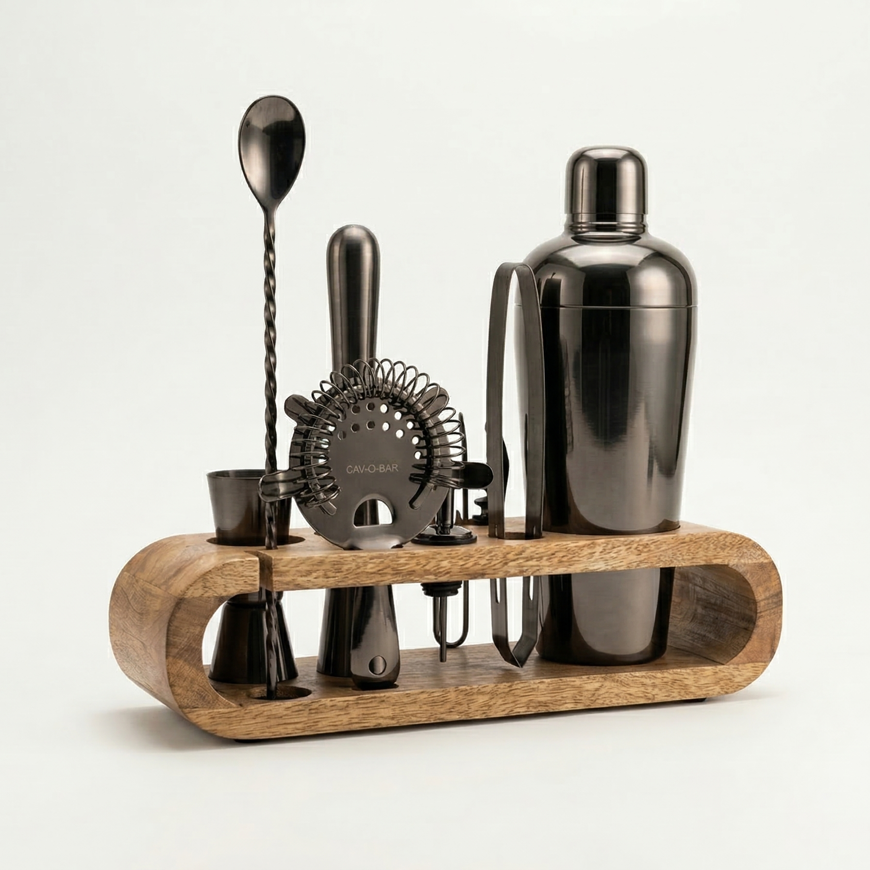 Car-O-Bar Premium Gun Metal Barset with Stand