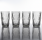 CAR-O-BAR Tipsy High Ball Glass | Blackish Grey Color | Set of 4 |  400 ml