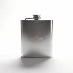 CAR-O-BAR Stainless Steel Hip Flask with 4 Shot Glasses For Gift
