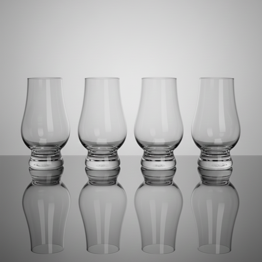 CAR-O-BAR Tipsy Whiskey Glass for Scotch | 150ml | Set of 4