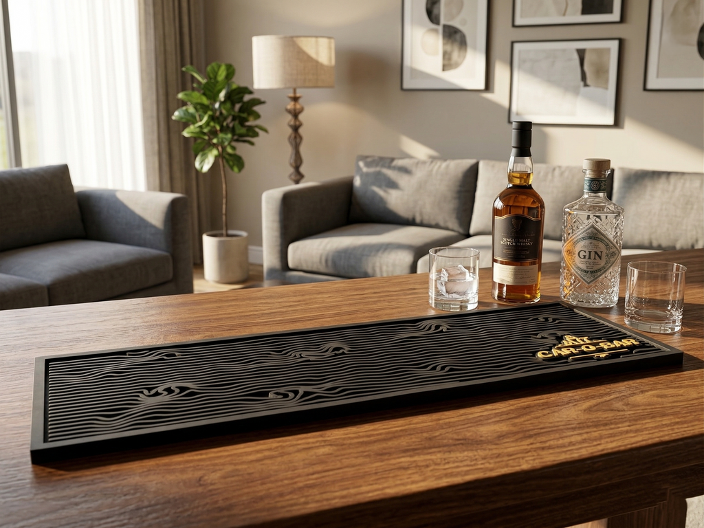 CAR-O-BAR Premium Black Bar Mat for Home