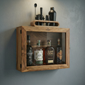 CAR-O-BAR Wooden Wall Mounted Bar Cabinet for Home