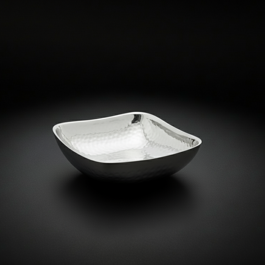 CAR-O-BAR Premium Steel Serving Bowl | Hammered Finish | Double Walled