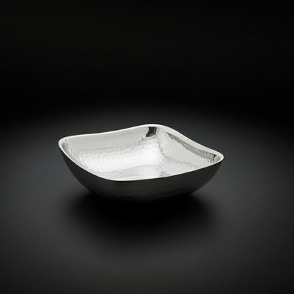 CAR-O-BAR Premium Steel Serving Bowl | Hammered Finish | Double Walled