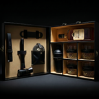Car-O-Bar Black Bar Set with Glasses Giftset
