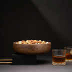 CAR-O-BAR Premium Wooden Serving Bowl | Mahogany Finish