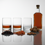 Car-O-Bar Gift Set | Set of Premium Whiskey Glasses with Steel Whiskey Cubes Peg Measurer and Ice Tong