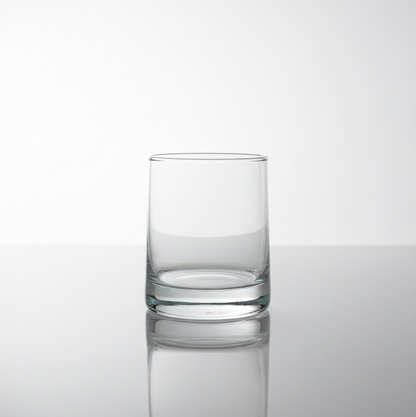 CAR-O-BAR Tipsy Whiskey Glass | Clear Design | Set of 4 | 240ml