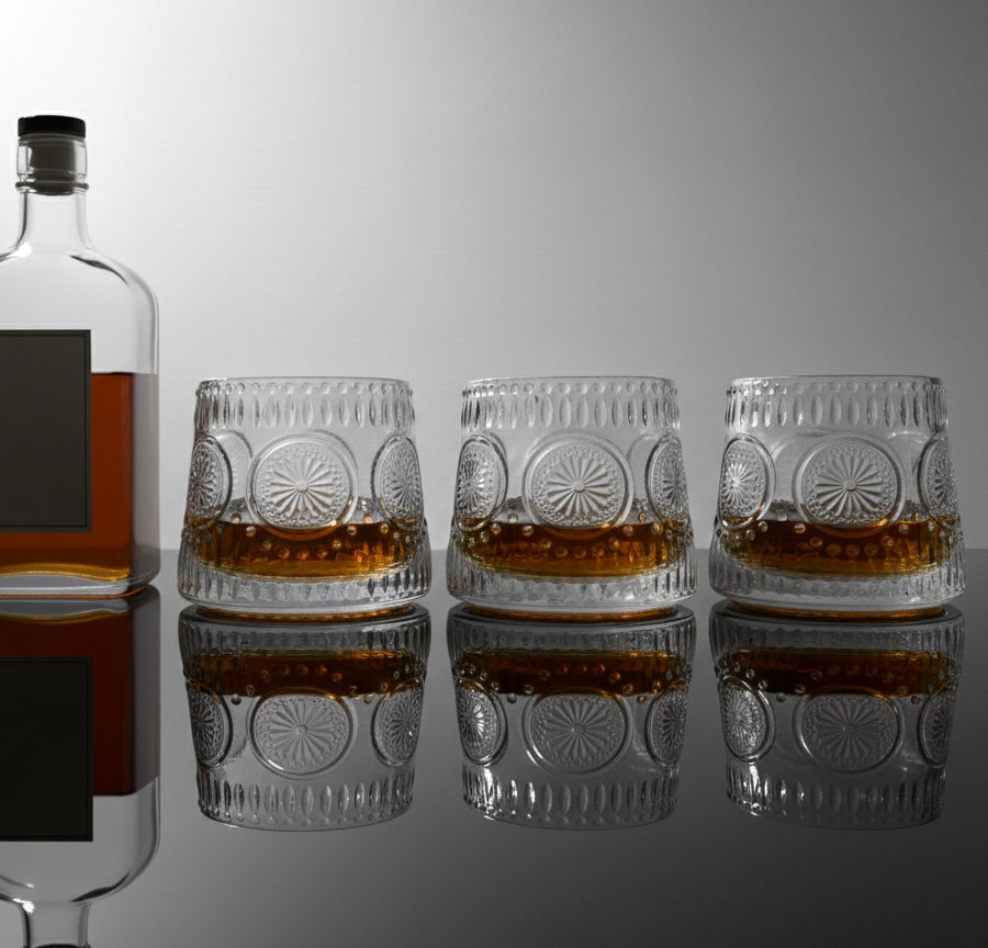 Car-O-Bar Black Bar Set with Glasses Gift Set