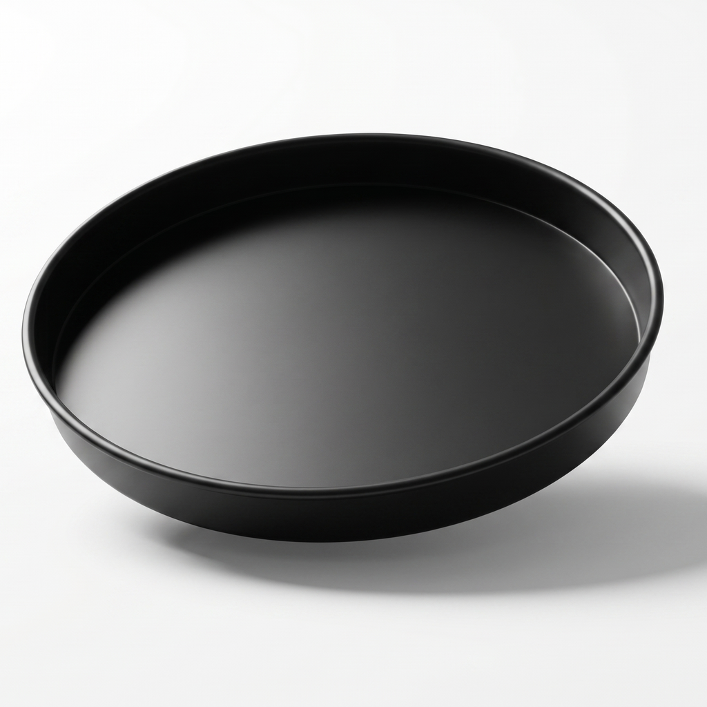 Car-O-Bar Premium Round Serving Tray | Black Round Tray for Bar & Coffee Table