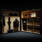 Car-O-Bar Black Bar Set with Glasses & Coasters Giftset