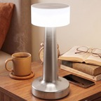 CAR-O-BAR Bar Decor Silver Lamp | 3 Colour Touch Control, USB-C Charging