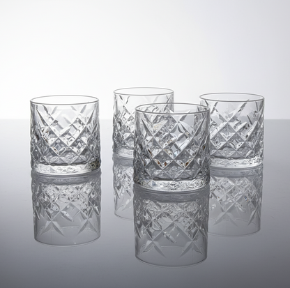 Car-O-Bar Tipsy Spinning Whiskey Glass | Set of 4
