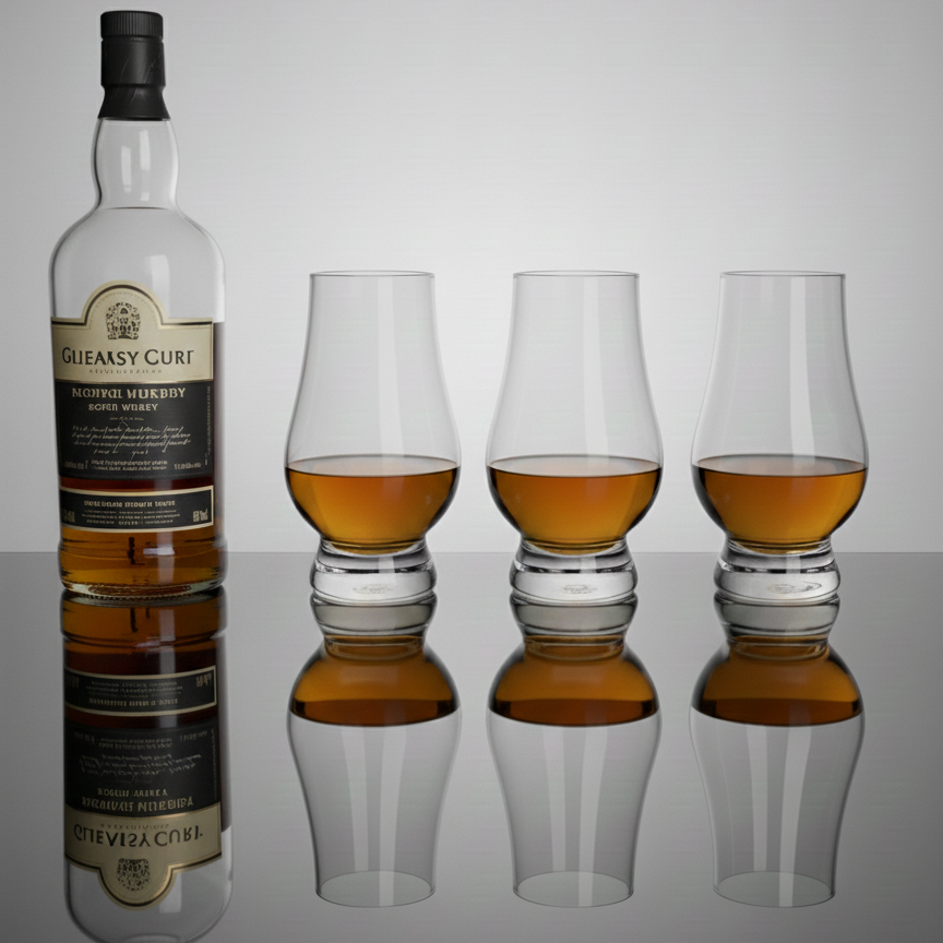 CAR-O-BAR Tipsy Whiskey Glass for Scotch | 150ml | Set of 4