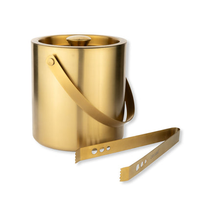 Car-O-Bar Premium Gold Ice Bucket with Tong