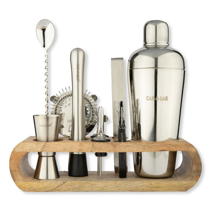 Car-O-Bar Premium Silver Barset with Stand