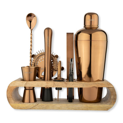 Car-O-Bar Premium Copper Gold Barset with Stand