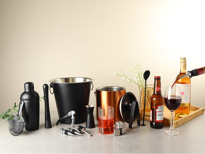 Car-O-Bar Premium Gold Ice Bucket with Tong