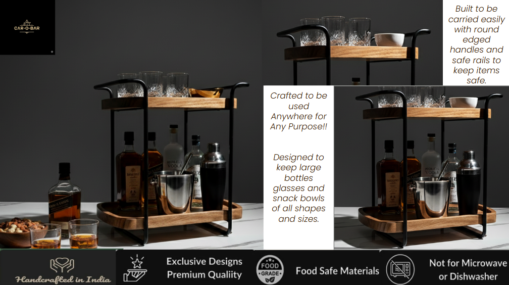 CAR-O-BAR Premium Multipurpose Wine Rack & Organizer