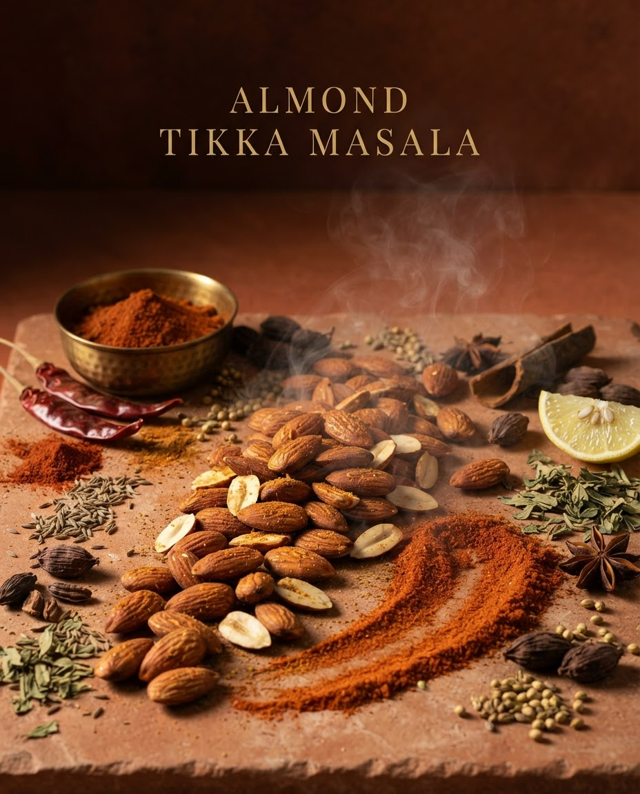 CHAKHNOLOGY Roasted Almond Masala | Gourmet Cocktail Nuts & Bar Snacks 200gm
